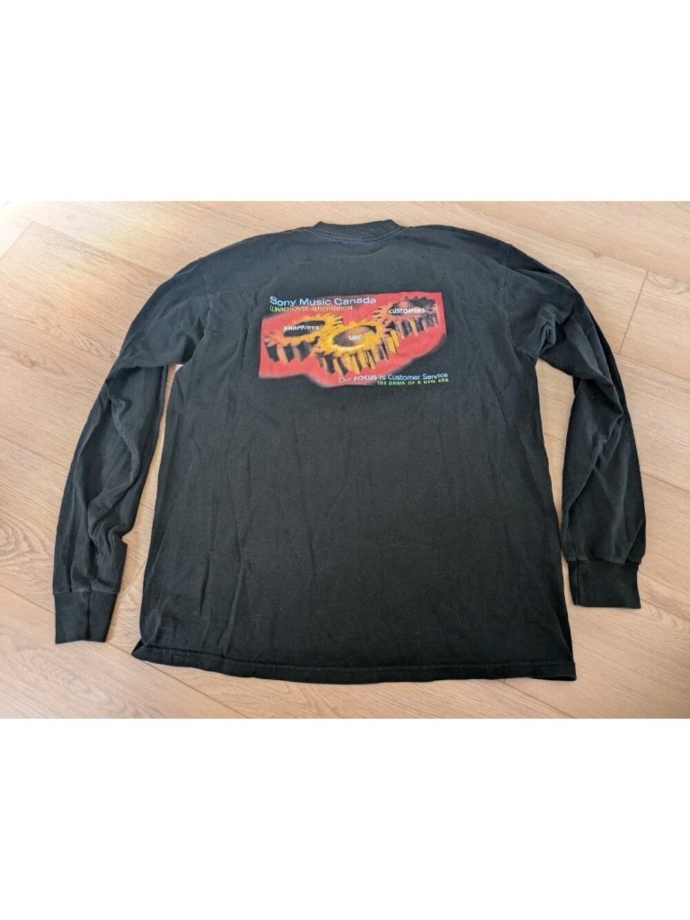 Rare Vintage Sony Music Canada Long Sleeve Shirt Warehouse Automation
